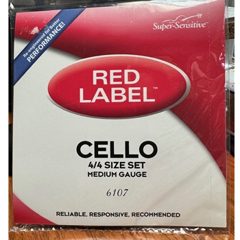 SUPER-SENSITIVE 6107 Set; 4/4 Medium; Red Label Cello; Super Sensitive